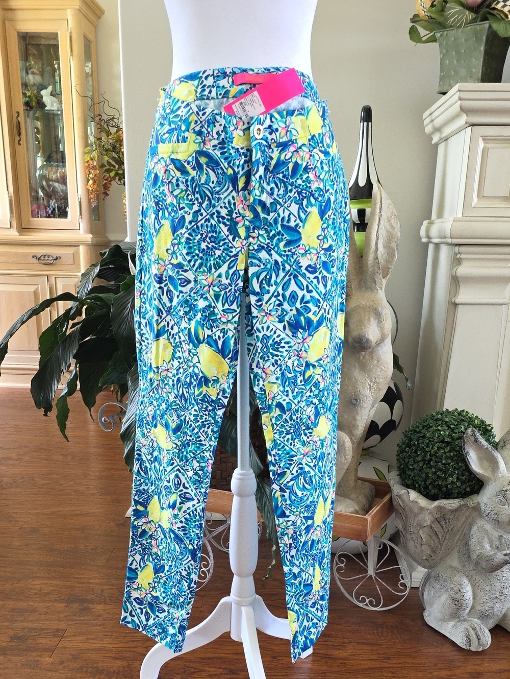 Lilly Pulitzer Multicolor Floral Print Top - Teal, Blue, Pink, Yellow